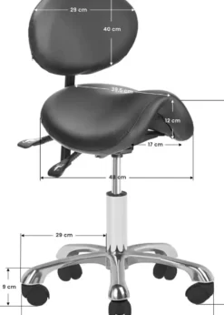 Gabbiano Stool 1025 Black Giovanni