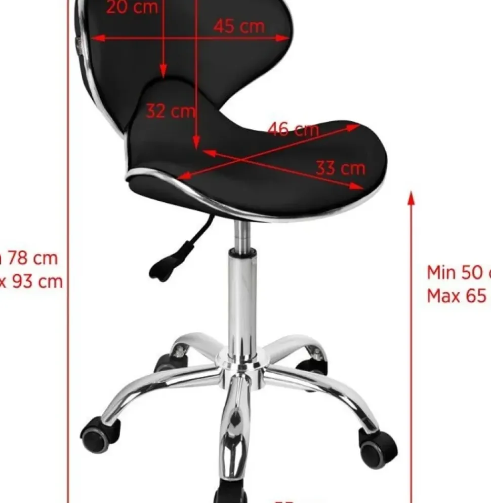Gabbiano Stool Black Q-4599