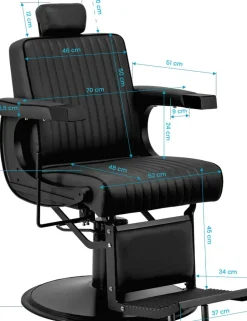Gabbiano Visionerio Barber Chair - Black