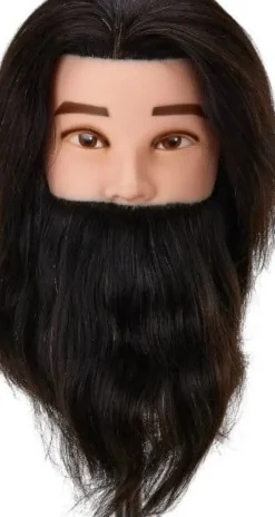 Gabbiano WZ4 Training Head With Beard Natural Hair - 21 cm