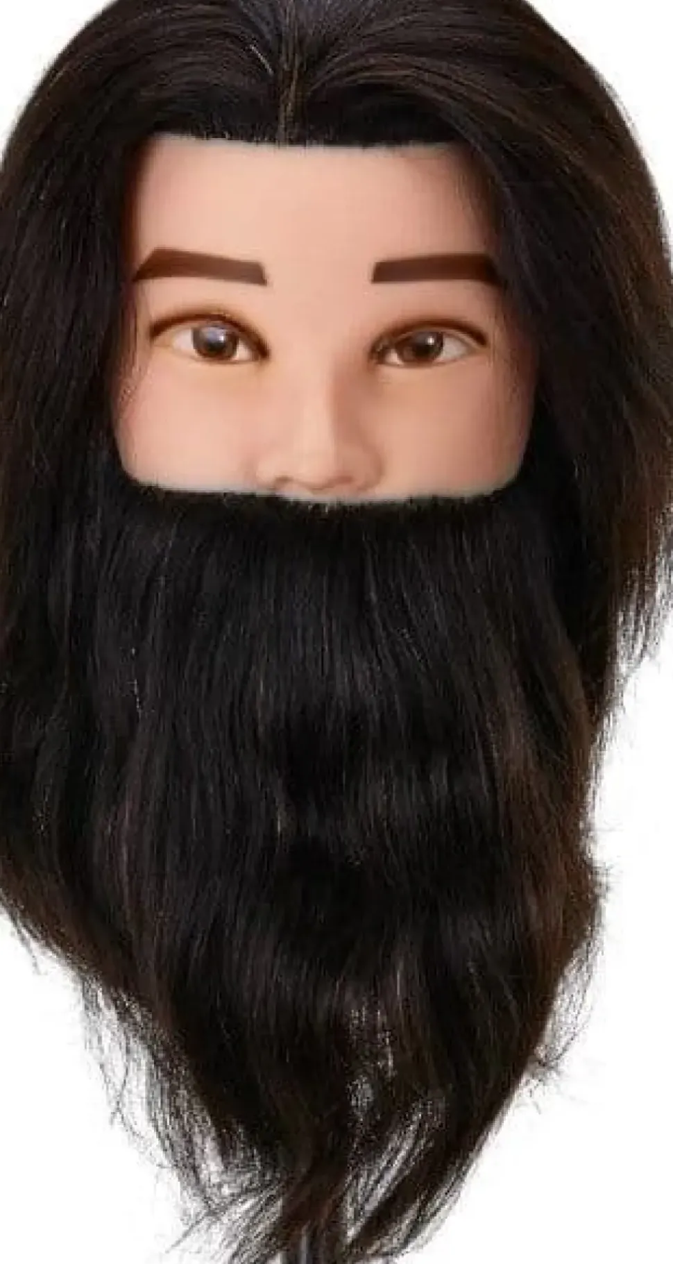 Gabbiano WZ4 Training Head With Beard Natural Hair - 21 cm