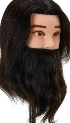 Gabbiano WZ4 Training Head With Beard Natural Hair - 21 cm