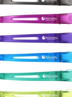 Hairway Hair Clip Rainbow 110 mm - 6 pcs