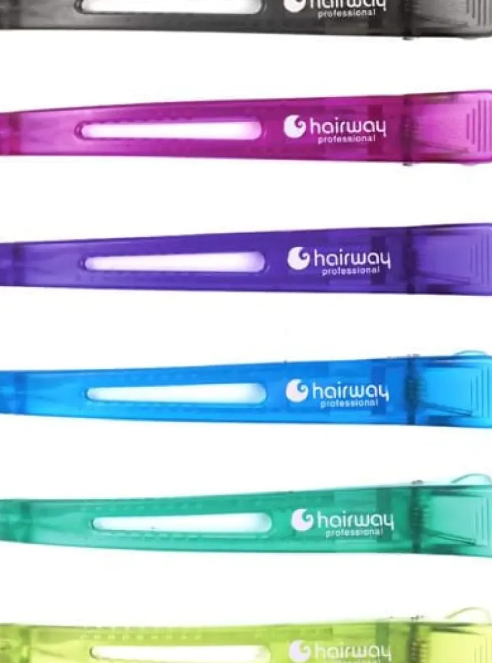 Hairway Hair Clip Rainbow 110 mm - 6 pcs