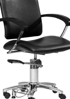 Hairway Styling Chair "Augusta" With Wheels Black