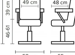 Hairway Styling Chair John Black Square Base