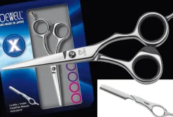 Joewell X 575 (Hairdressing scissors 5.75") incl. Feather Razor S
