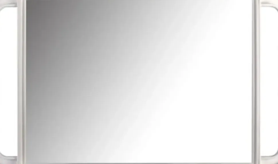 JRL Mirror Large Hand Held Mirror - White
