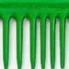 JRL Professional - Long Round Tooth Cutting Comb 9" Green