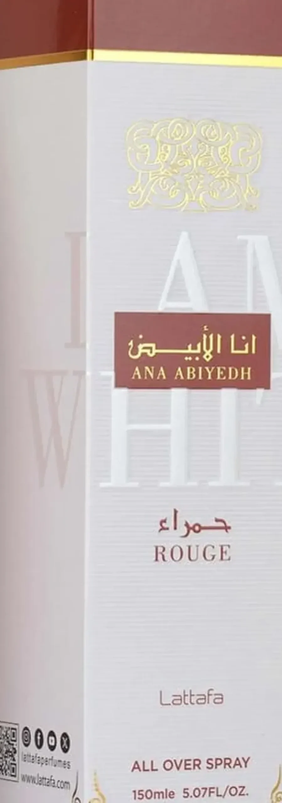 Lattafa All Over Spray - Ana Abiyedh Rouge EDP 150 ml