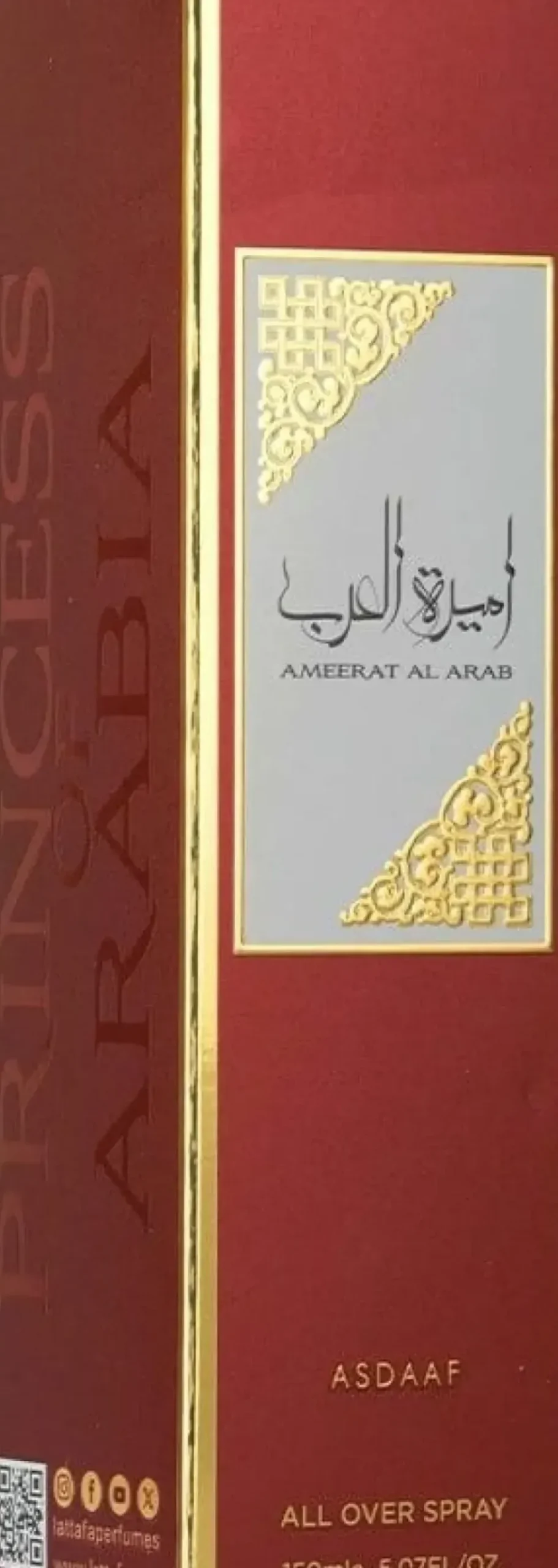 Lattafa Asdaaf All Over Spray Ameerat Al Arab EDP 150 ml