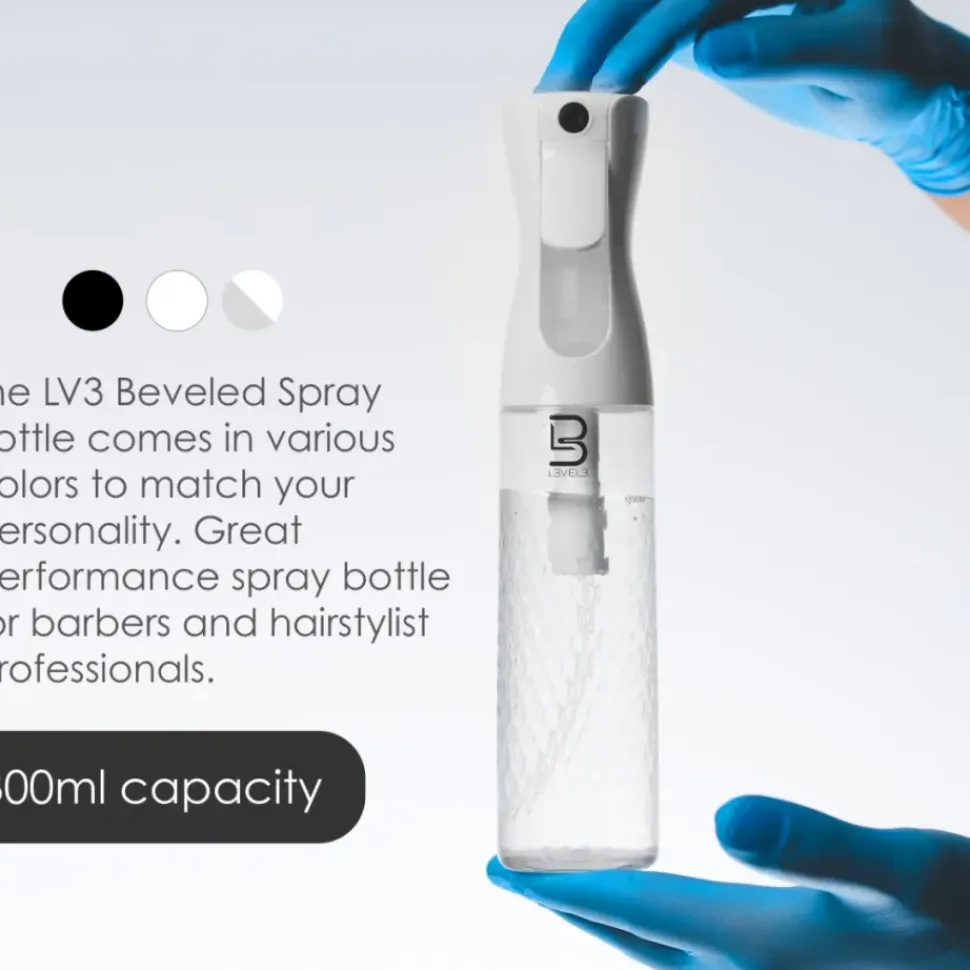 L3VEL3 - Beveled Continuous Spray Bottle Clear