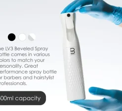 L3VEL3 - Beveled Continuous Spray Bottle White