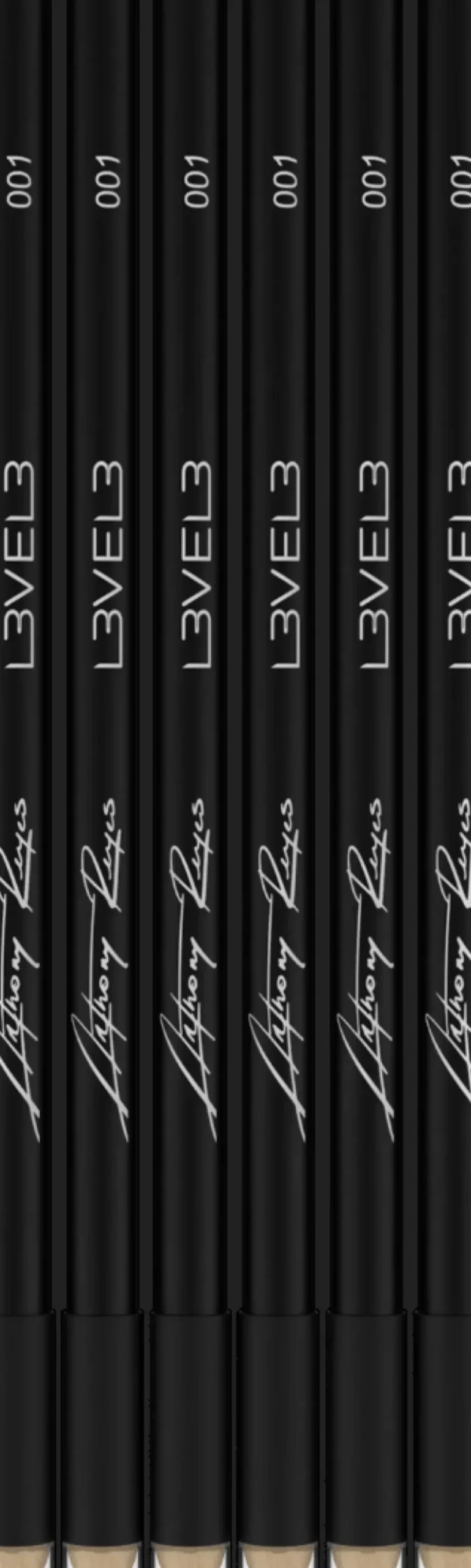 L3VEL3 - Black Color Liner Pencils - 6 pcs