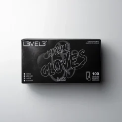 L3VEL3 Black Small Professional Nitrile Gloves 100 Pack