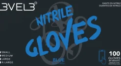 L3VEL3 Blue Large Professional Nitrile Gloves 100 Pack