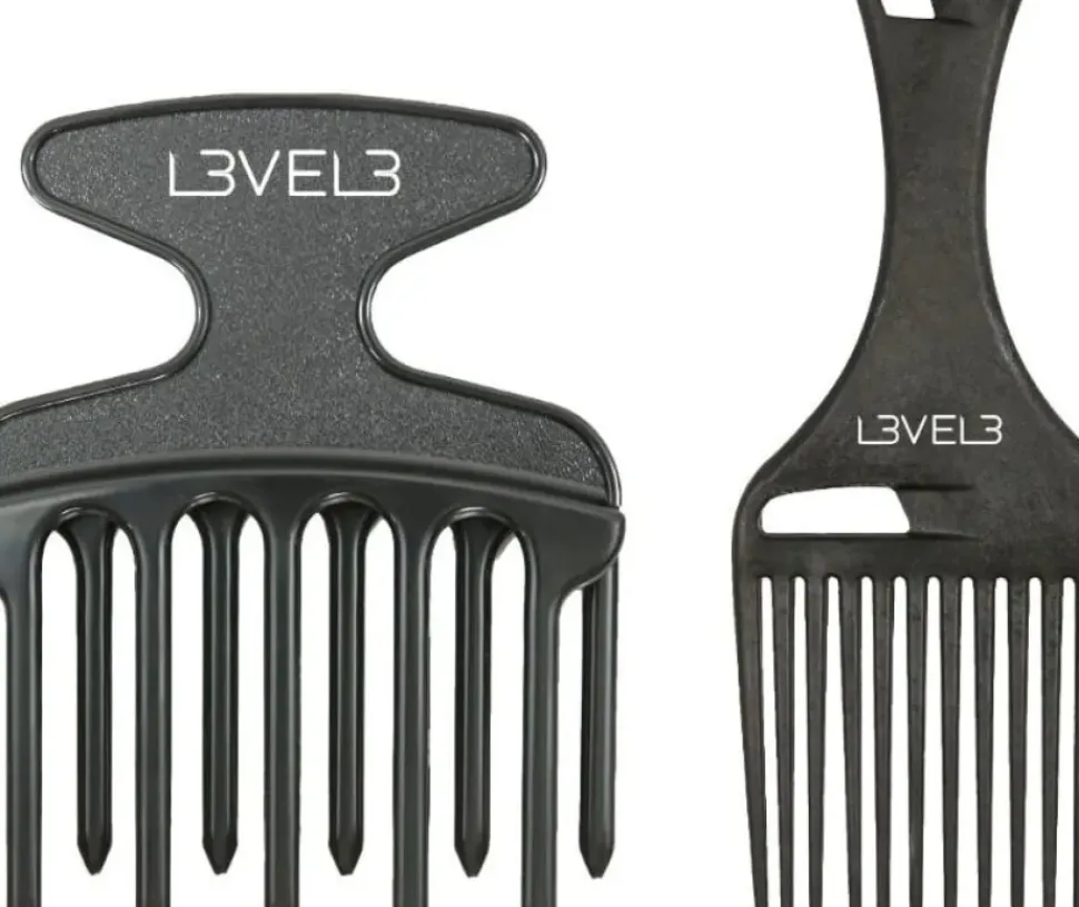 L3VEL3 - Hair Pick Comb Set 2 Pcs