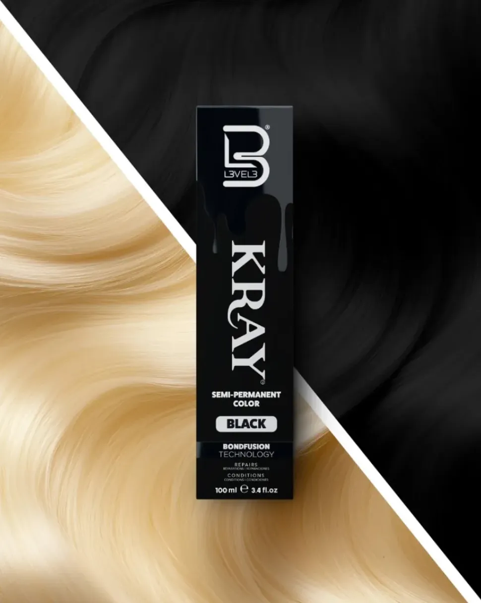 L3VEL3 Kray Black Semi Permanent Color Tube 100 ml