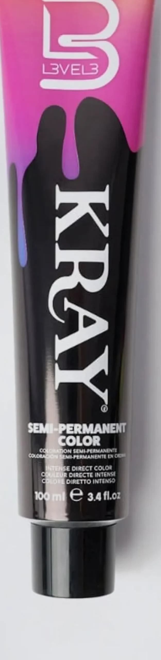 L3VEL3 Kray Black Semi Permanent Color Tube 100 ml
