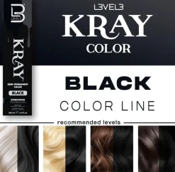 L3VEL3 Kray Black Semi Permanent Color Tube 100 ml