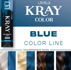 L3VEL3 Kray Blue Semi Permanent Color Tube 100 ml