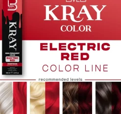 L3VEL3 Kray Electric Red Semi Permanent Color Tube 100 ml