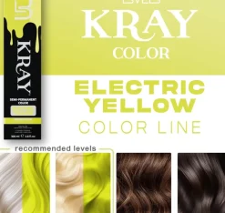 L3VEL3 Kray Electric Yellow Semi Permanent Color Tube 100 ml