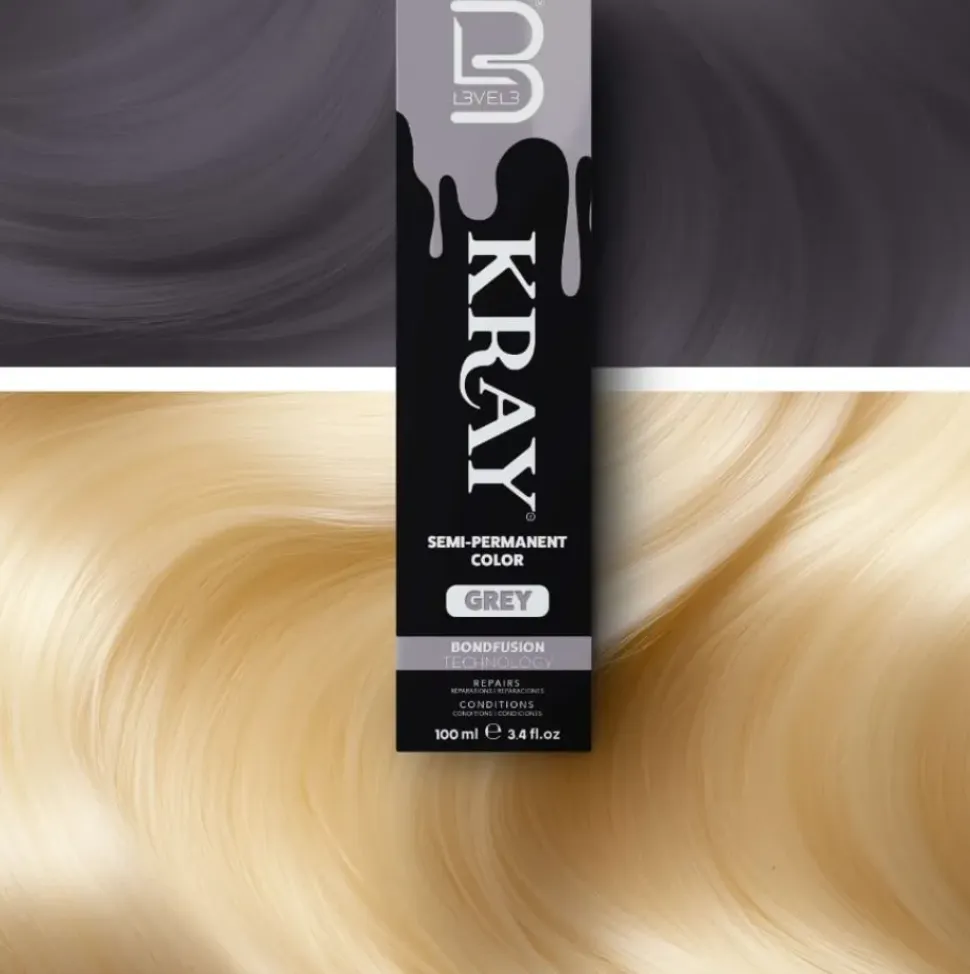 L3VEL3 Kray Grey Semi Permanent Color Tube 100 ml