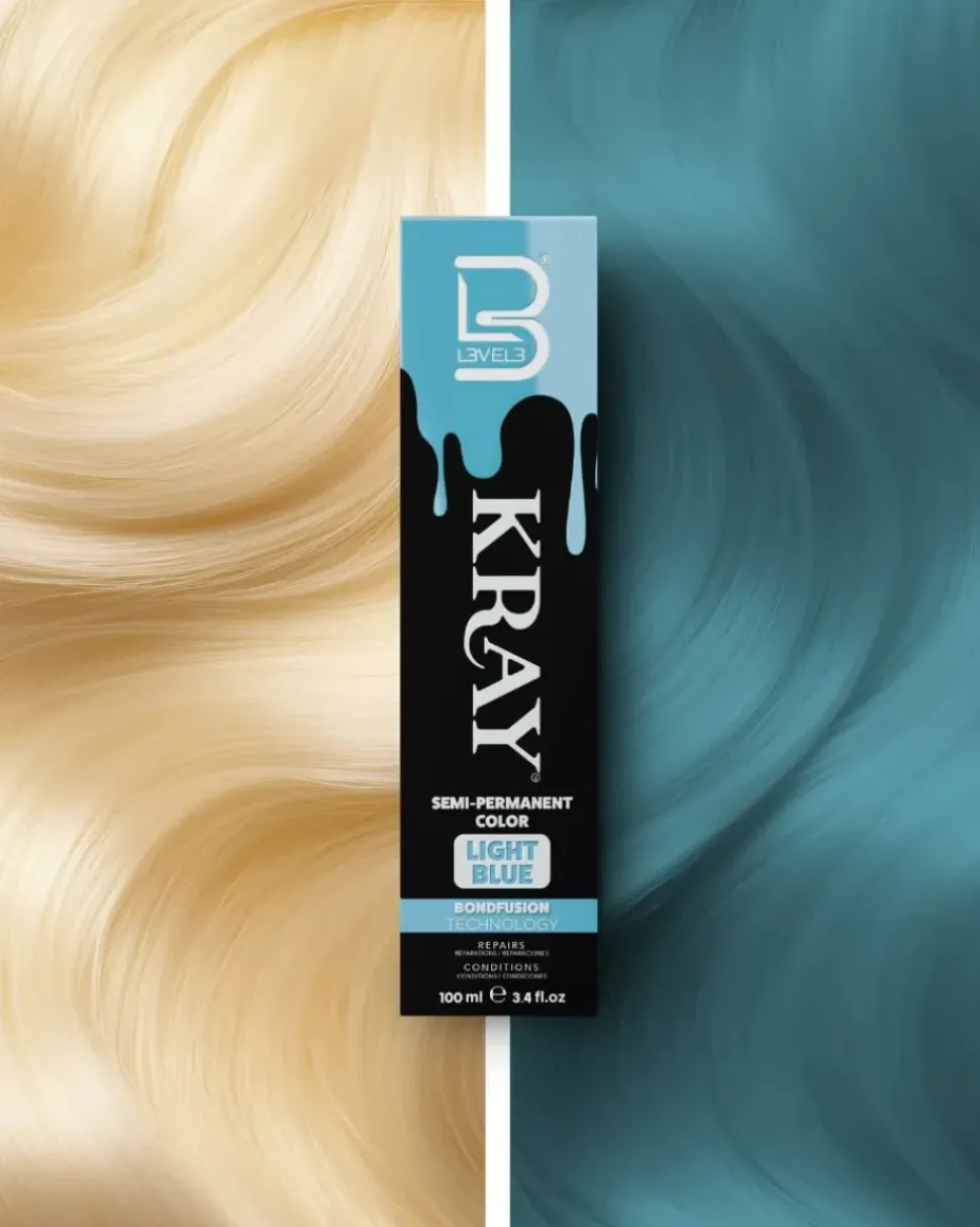 L3VEL3 Kray Light Blue Semi Permanent Color Tube 100 ml