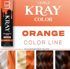 L3VEL3 Kray Orange Semi Permanent Color Tube 100 ml