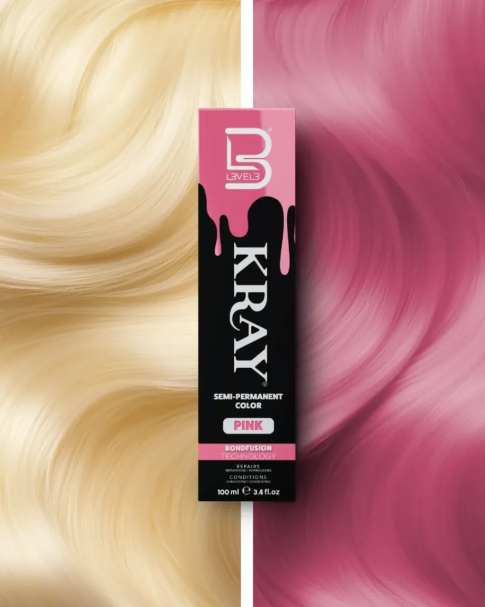L3VEL3 Kray Pink Semi Permanent Color Tube 100 ml
