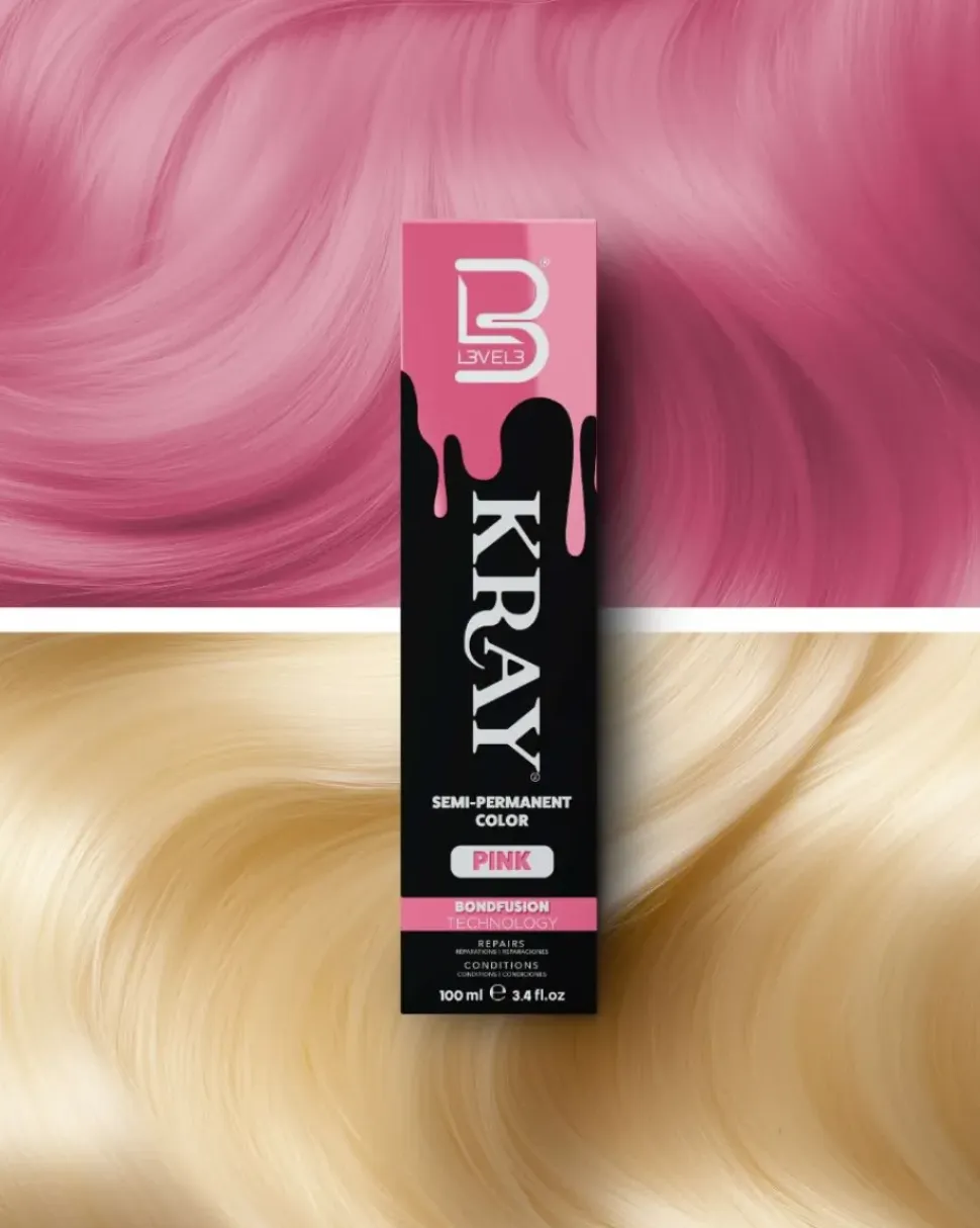 L3VEL3 Kray Pink Semi Permanent Color Tube 100 ml