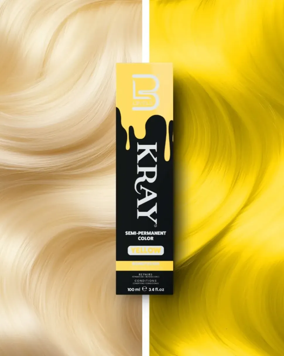 L3VEL3 Kray Yellow Semi Permanent Color Tube 100 ml