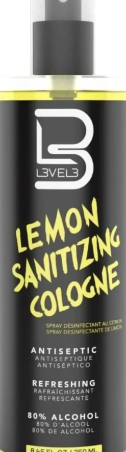 L3VEL3 - Lemon Sanitizing Cologne 250 ml (U)