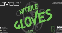 L3VEL3 Lime Medium Professional Nitrile Gloves 100 Pack