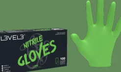 L3VEL3 Lime Small Professional Nitrile Gloves 100 Pack