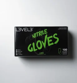L3VEL3 Lime X-Large Professional Nitrile Gloves 100 Pack