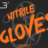 L3VEL3 Orange Small Professional Nitrile Gloves 100 Pack