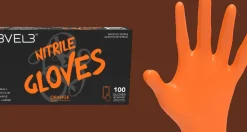 L3VEL3 Orange Small Professional Nitrile Gloves 100 Pack