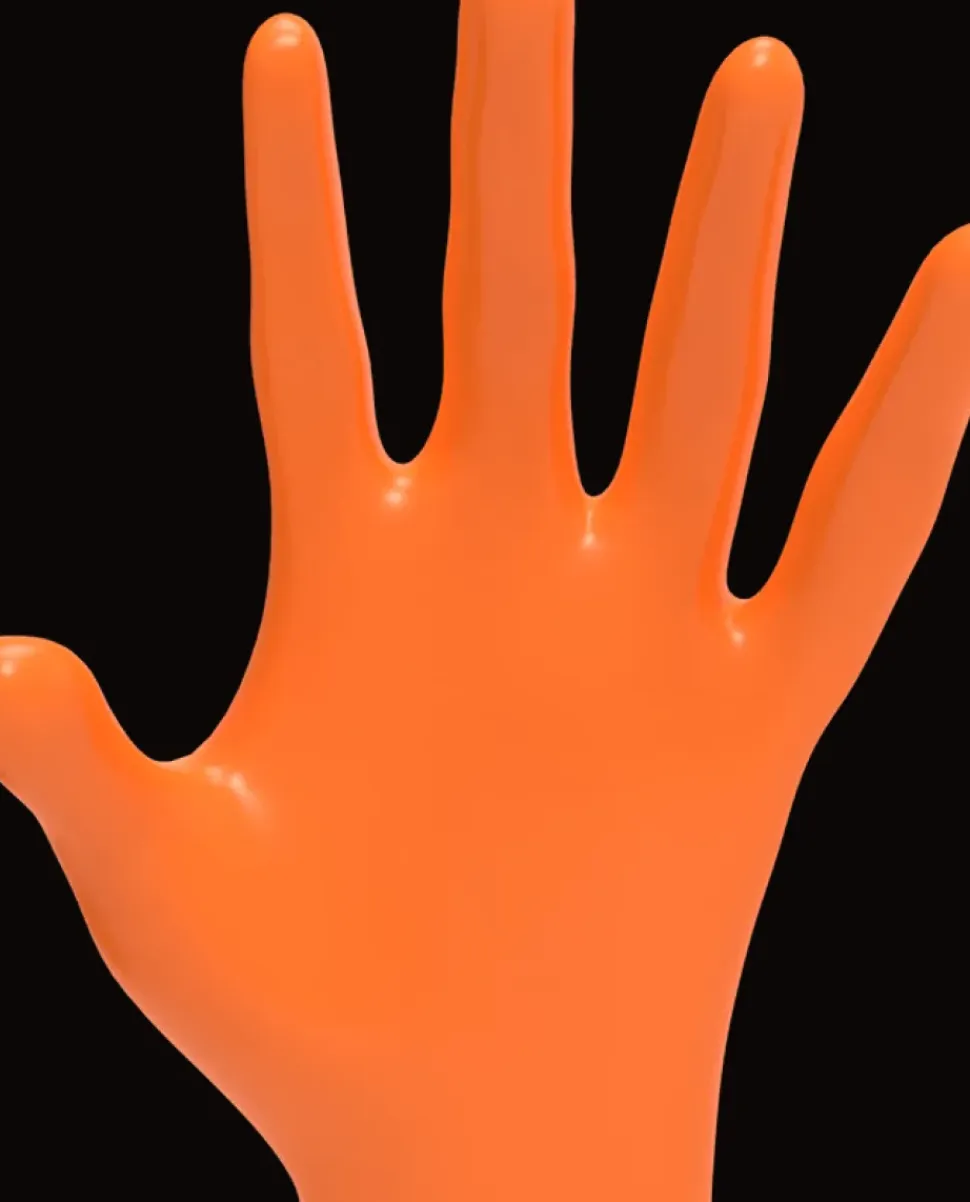 L3VEL3 Orange X-Large Professional Nitrile Gloves 100 Pack