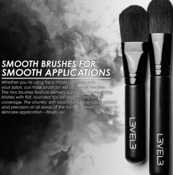 L3VEL3 - 2 Pcs Face Mask Brush Set