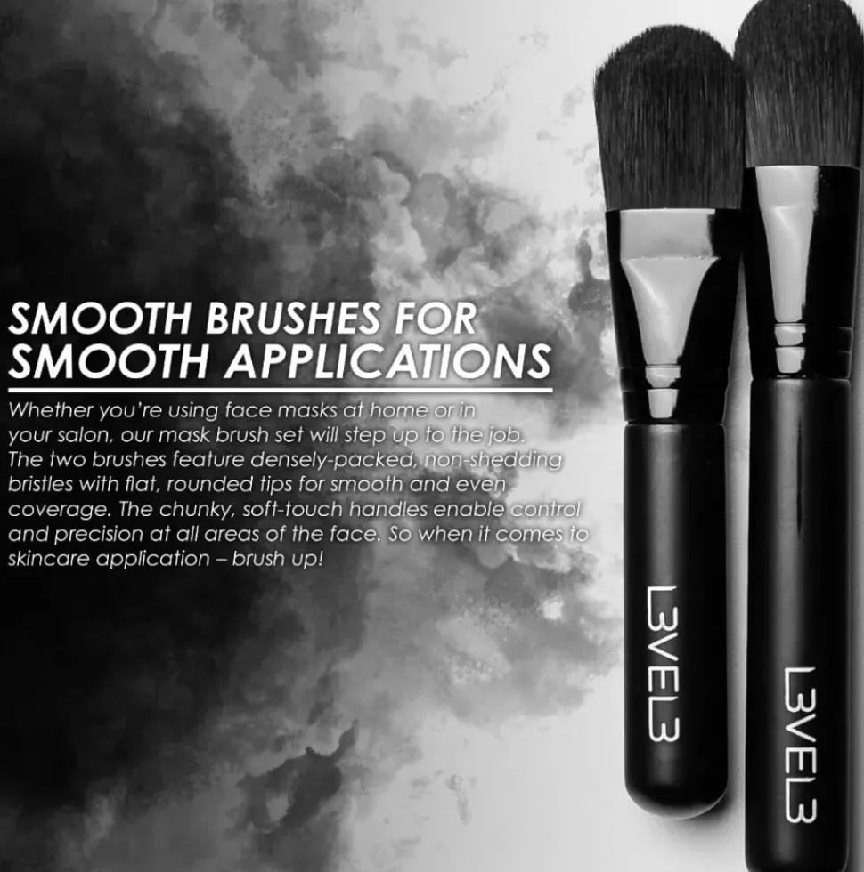 L3VEL3 - 2 Pcs Face Mask Brush Set