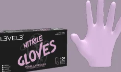 L3VEL3 Pearl Lavender Small Professional Nitrile Gloves 100 Pack