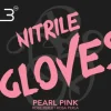 L3VEL3 Pearl Pink Large Professional Nitrile Gloves 100 Pack
