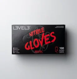 L3VEL3 Red-Ish Medium Professional Nitrile Gloves 100 Pack