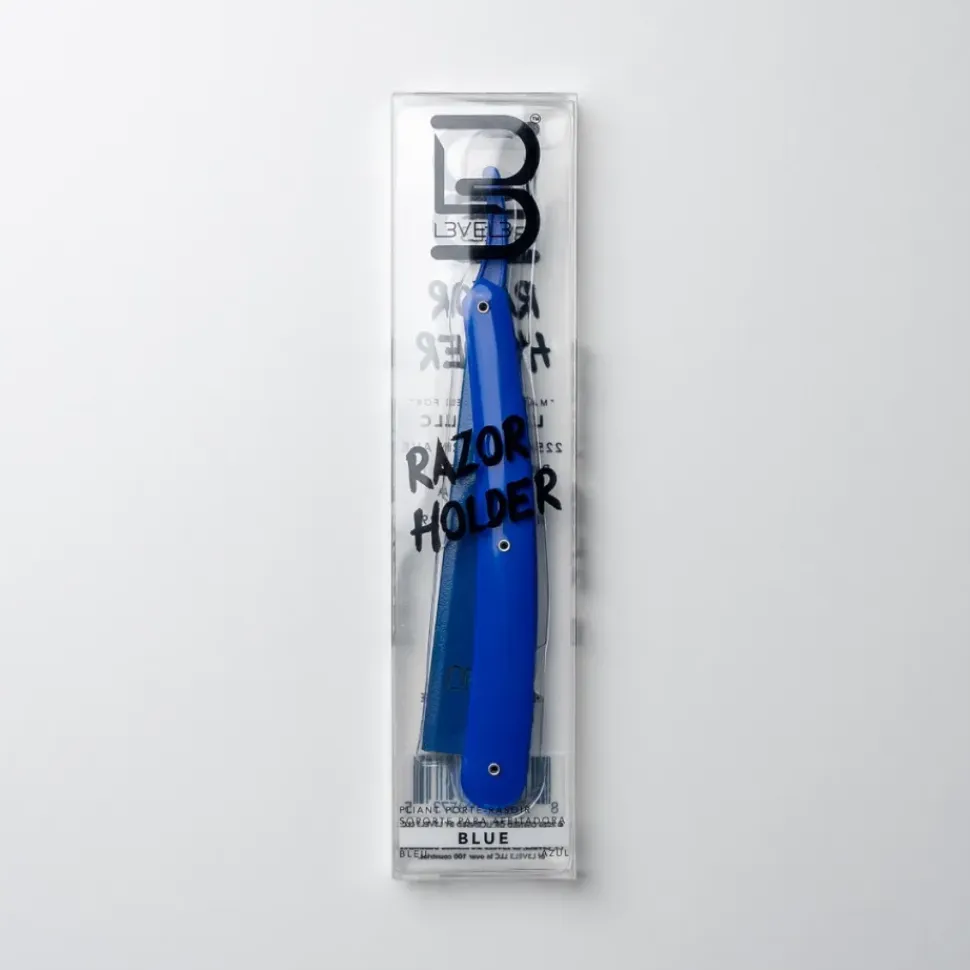 L3VEL3 Straight Razor Holder Blue