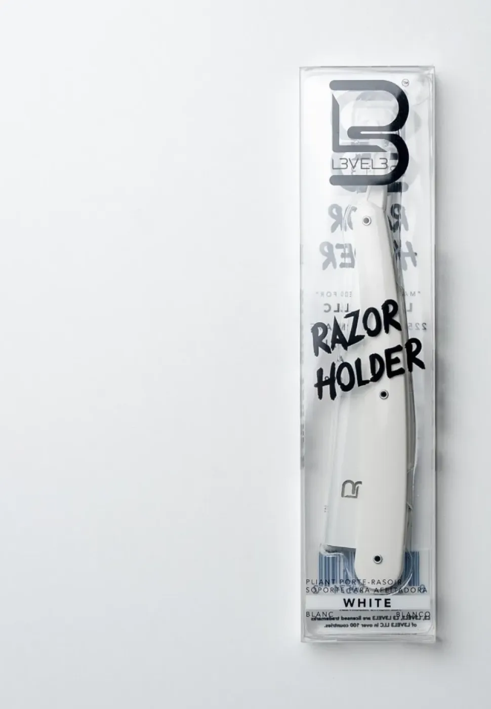 L3VEL3 Straight Razor Holder White