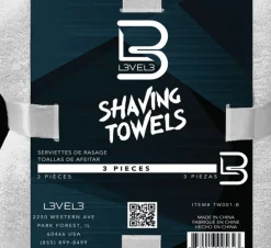 L3VEL3 - White Facial Towels 3 Pcs