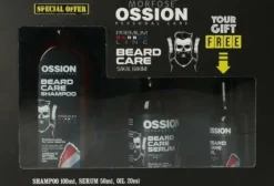 Morfose Ossion Beard Care 3 Pcs Set Shampoo + Serum + Oil Gift Bag 170 ml
