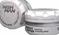Nishman Hair Coloring Wax C1 Light Silver - 100 ml